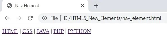 <nav> element
