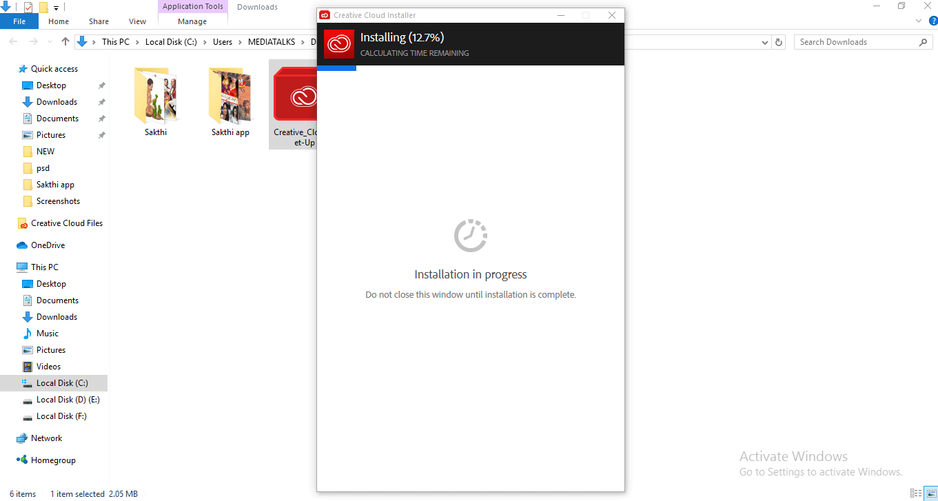 adobe creative cloud install on second computer