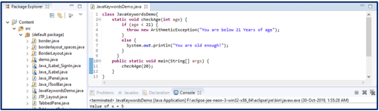 Java Keywords | List of Important Set of Keywords In Java