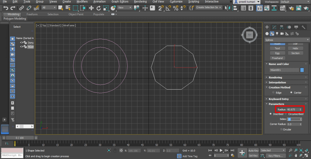 Как из polygon сделать spline в 3ds max