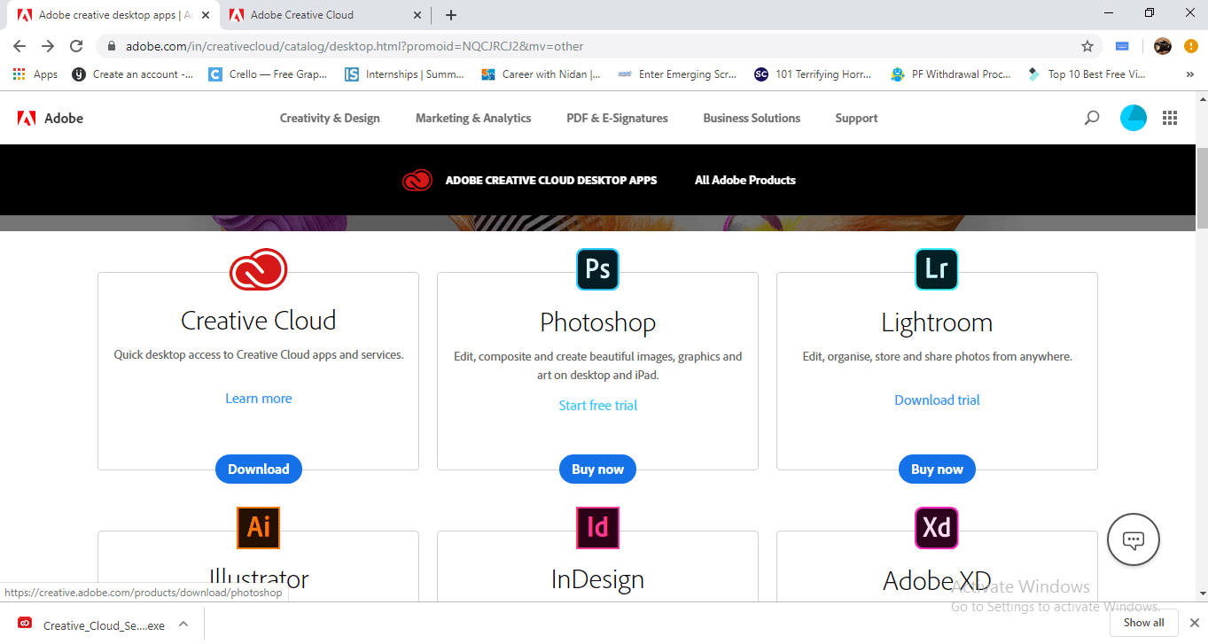 install adobe creative cloud windows