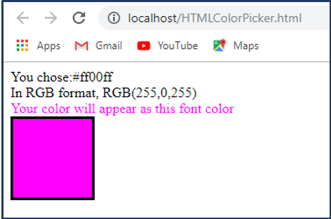 HTML Color Picker