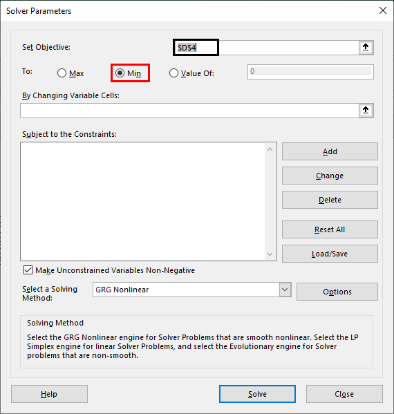 Linear Programming in Excel 2-7