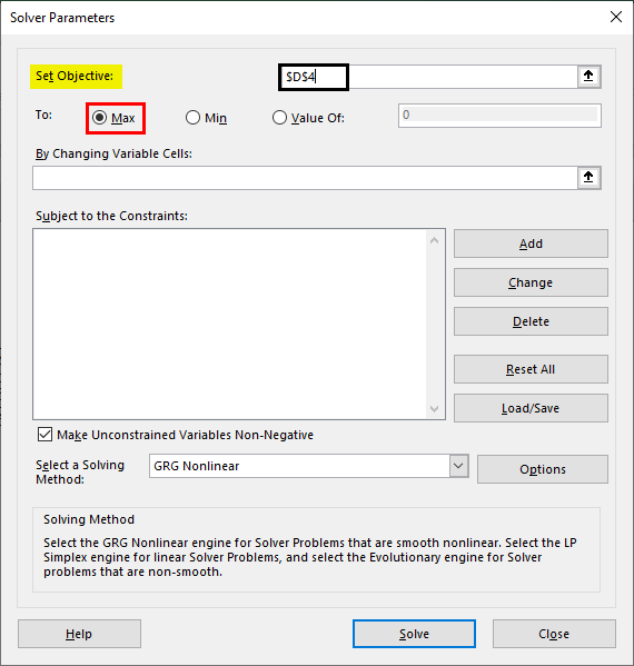 Linear Programming in Excel 2-6