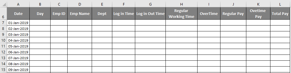 Excel Timesheet Template | Creating Employee Timesheet Template