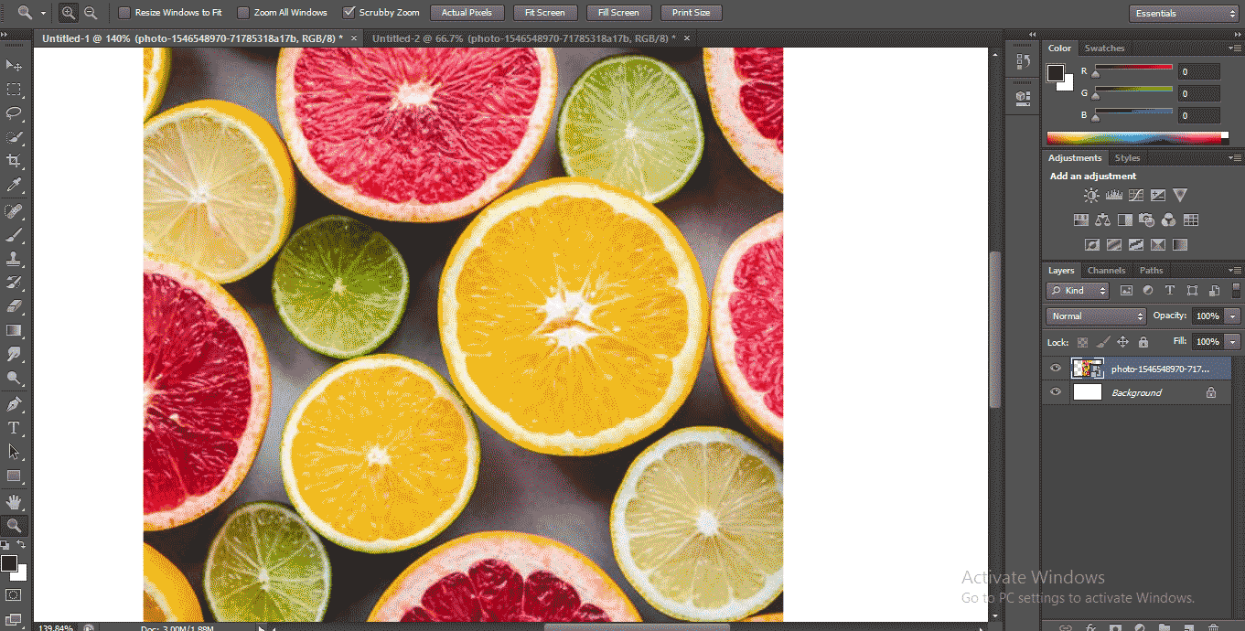 zoom image (Quick Selection Tool in Photoshop)