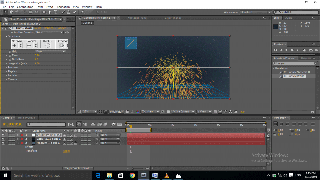 cc rain after effects download
