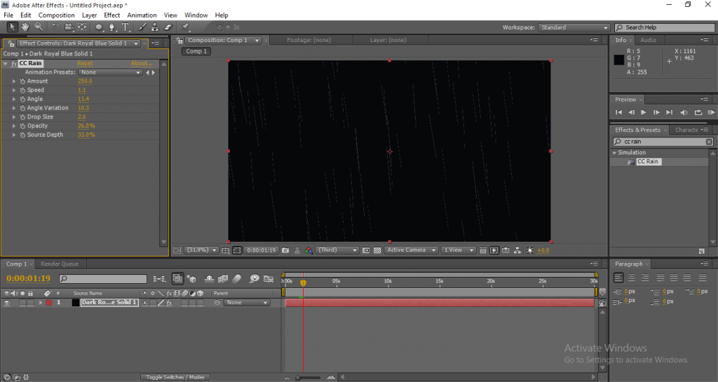 Cc rain after effects download motion 2 after effect download