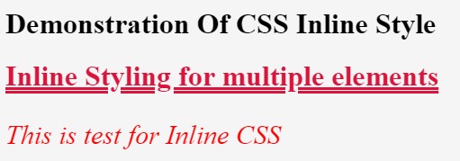 CSS Inline Style 1-2