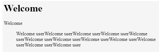welcome output