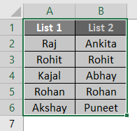 Compare two lists in excel 2-2
