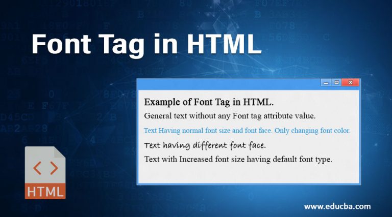 Font Tag in HTML | Attributes of Font Tag in HTML with Examples