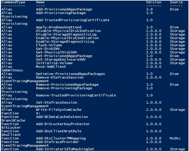 Get command in PowerShell output 1