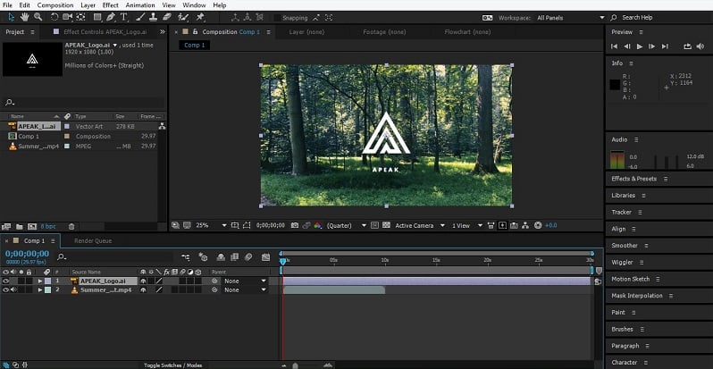 Group Layers in After Effects 1-9