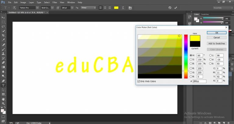 How to Change Text Color in Photoshop? | Process to Change Text Color