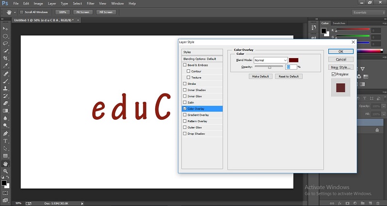How to Change Text Color in Photoshop 1-32