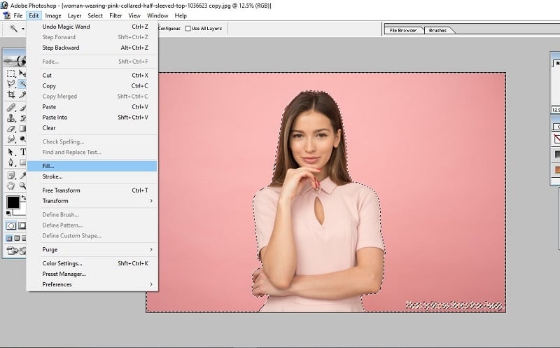 How to Fill Color in Photoshop 8