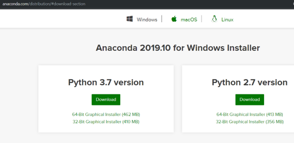 anaconda vs python app