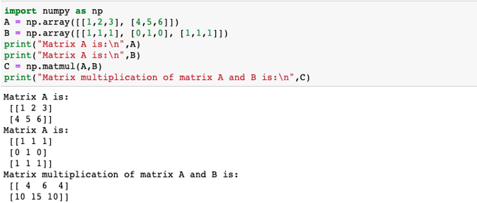 Matrix Multiplication in NumPy | Different Types of Matrix Multiplication