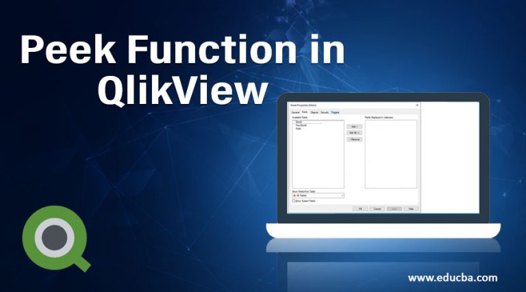Peek Function in QlikView | A Quick Glance of Peek Function in QlikView