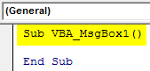 VBA Msgbox Yes No Example 1-3