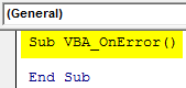 VBA On Error Goto Example 1-1