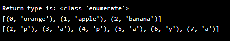 enumerate example - Iterator in Python