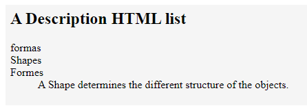 html descrition list op 3