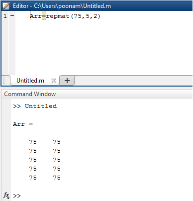 Matlab command window