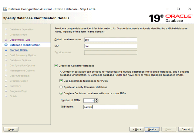 sample database for oracle 4