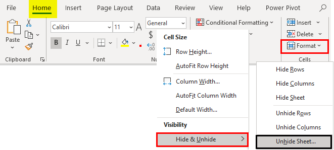 How to Unhide All Sheets in Excel 1-1