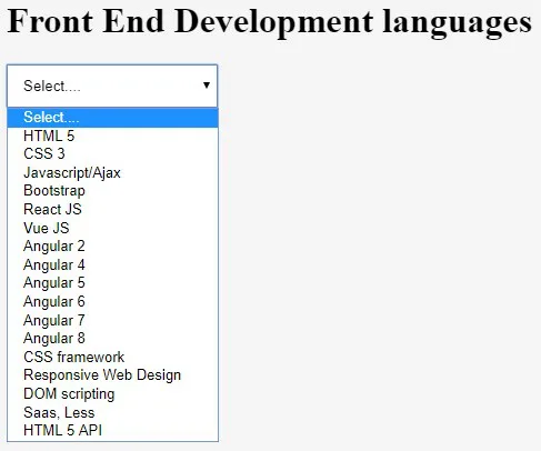 Combobox in HTML-1.1