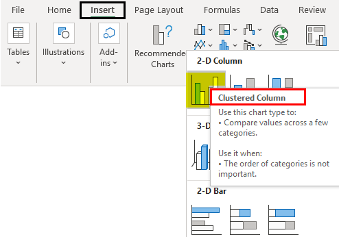 Tableau de comparaison dans excel 1-2