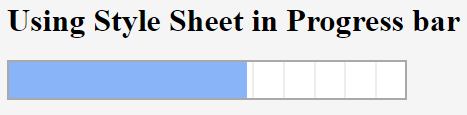 HTML Progress Bar output 2