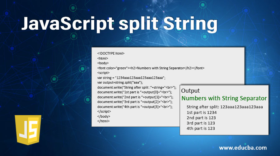 JavaScript split String
