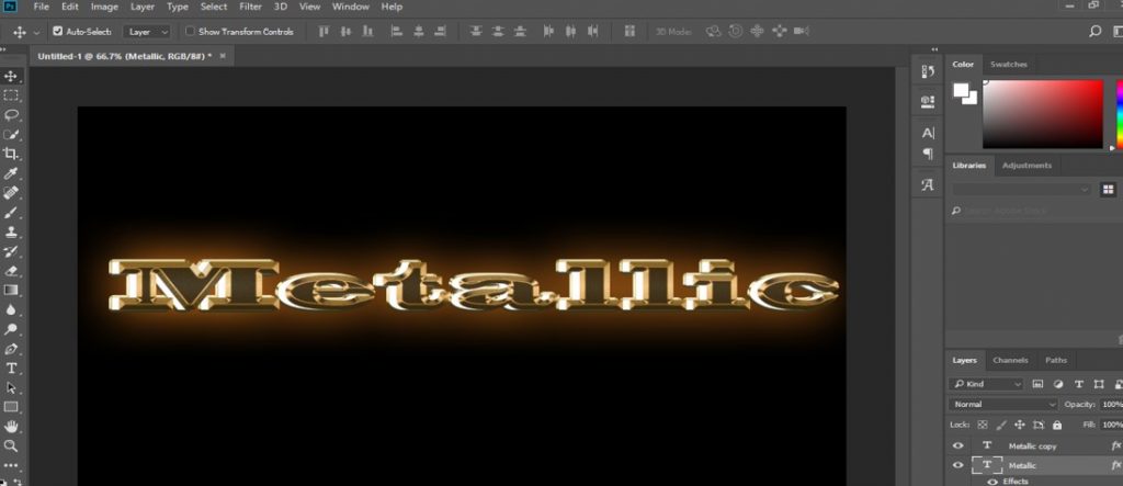 metallic effect photoshop download