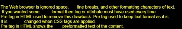 Line break and other formatting
