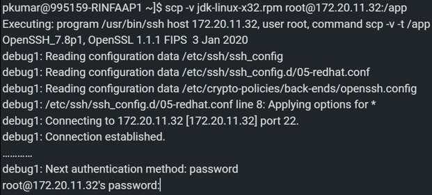 SCP Command in Linux output 3