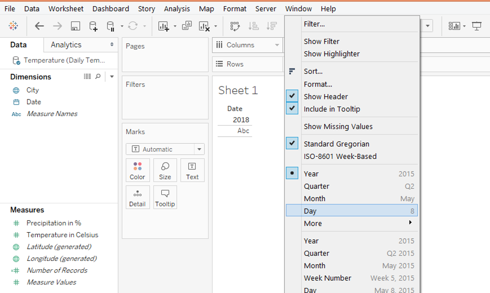 Tableau Dual Axis 