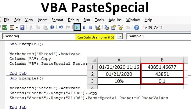 VBA PasteSpecial