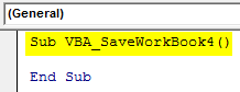 VBA Save Workbook Example4-1