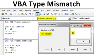 VBA Type Mismatch | How to Fix Type Mismatch Error in VBA?