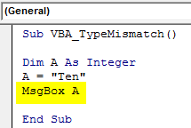 VBA Type Mismatch Example 1-4