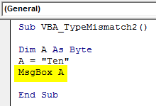 VBA Type Mismatch Example 2-4
