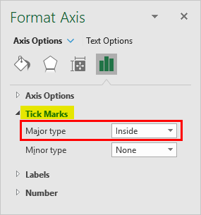 Format Axis - Major Type