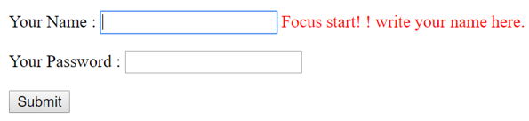 jQuery focus() output 4