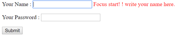 jQuery focus() output 6