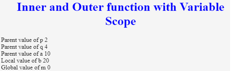 javascirpt nested function