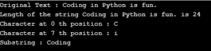 Python Substring | Introduction | What is Substring?