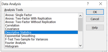 select Descriptive Statistics